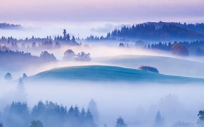 普法芬温克尔，艾德林根高地上的晨雾