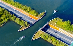 费吕沃湖水道桥，荷兰 