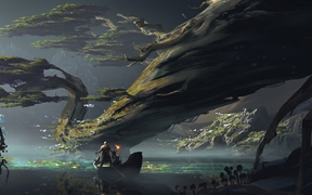 动漫风景壁纸，战神God,of,War,2017游戏风景带鱼屏4k动漫壁纸
