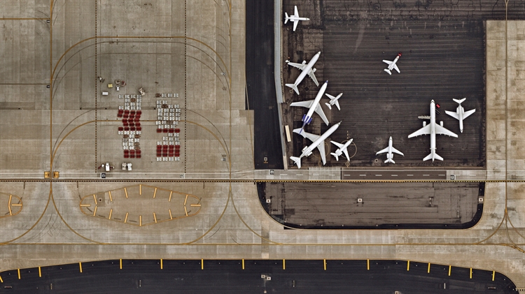亚利桑那 ，凤凰城天港国际机场鸟瞰图