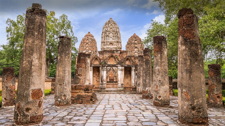 西沙瓦寺，素可泰历史公园，泰国 