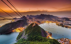 巴西 ，从甜面包山眺望里约热内卢