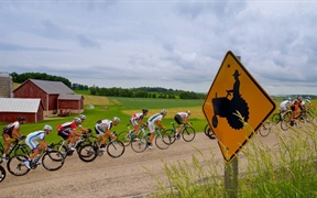 威斯康星州丰迪拉克县附近 ，美国Dairyland自行车巡回赛的参赛手