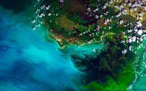 佛罗里达州 ，大沼泽地国家公园的卫星视图