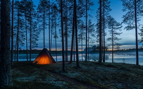芬兰东部的Muje-Oulu湖 