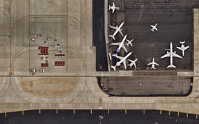 亚利桑那 ，凤凰城天港国际机场鸟瞰图