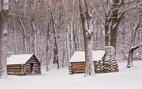 宾夕法尼亚 ，福吉谷国家历史公园中的小屋