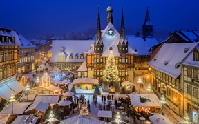 韦尼格罗德的圣诞市场，德国萨克森-安哈尔特州 