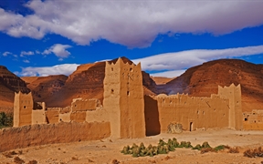塔菲拉勒地区的一座古老古堡, 摩洛哥 