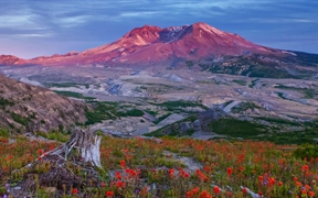 圣海伦斯山国家火山纪念区的边界小径，美国华盛顿州 