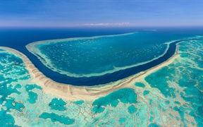 大堡礁的航拍图，澳大利亚 