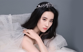 性感美女刘亦菲婚纱超高清明星特写4k电脑美女壁纸
