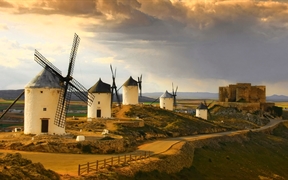 卡斯蒂利亚-拉曼恰的风车，西班牙 